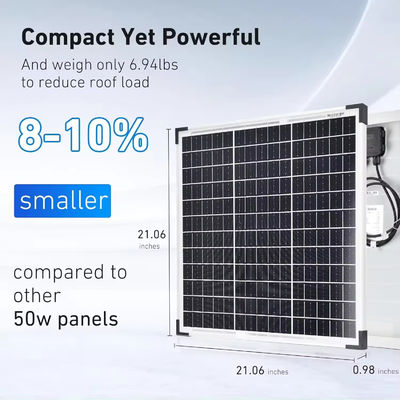 Goede prijs. 50w 60w Monokristallijn PV-panelen Zonnecel Zilveren frame Bifiel doorzichtig glas Voor sterke wind Sneeuwig Hard klimaat online