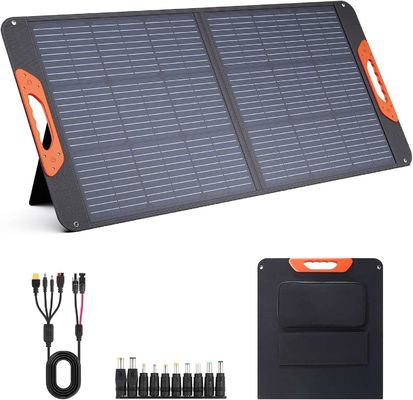 Compact 100W draagbaar zonnepaneel 100 Watt 20V monokristallijn opvouwbaar zonnepaneeloplader