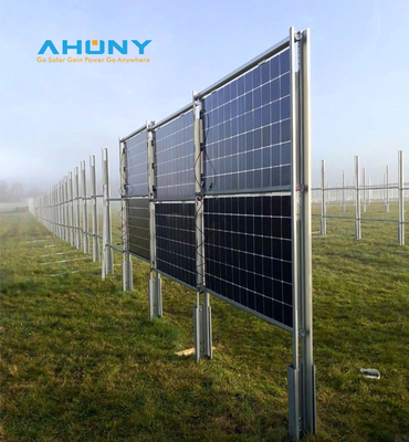 Goede prijs. Verticale bifaciale zonnehekpanelen voor tuintuin irrigatie vijver pluimveebedrijf Off-grid energieopwekking online